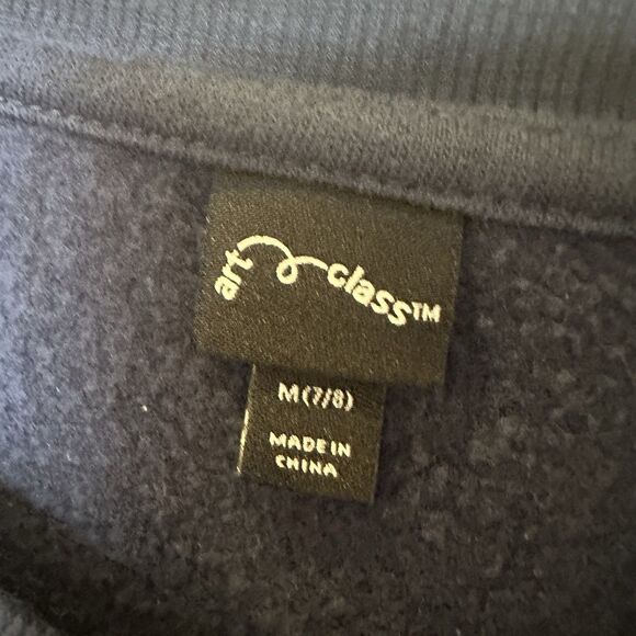 Art Class The Rockies Sweater Size M 7/8 Navy Blue Colorado Mountains Crewneck - Picture 3 of 3